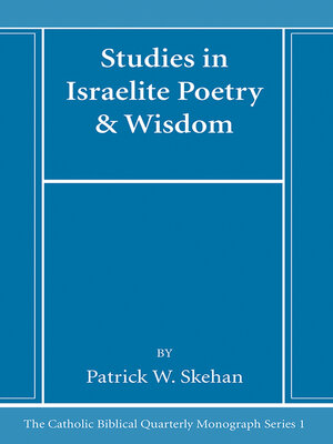 cover image of Studies in Israelite Poetry & Wisdom